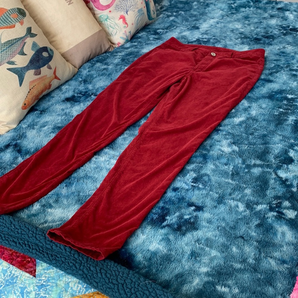 Maroonish, AE Outfitters corduroy high rise jegging size 12.